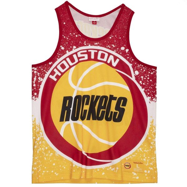 Koszulka męska bez rękawów Mitchell & Ness NBA Houston Rockets Tank Top. Czerwone bezrękawniki Mitchell & Ness, m, bez wzorów, bez kołnierzyka, bez ramiączek. Za 228.85 zł.