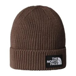 Czapka zimowa The North Face LOGO BOX CUFFED BEANIE. Brązowe czapki zimowe The North Face, bez wzorów. W wyprzedaży za 119.00 zł.