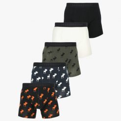 Bokserki Mężczyzna Swedemount Forest Boxer Shorts 5-Pack. Czarne bokserki SWEDEMOUNT, m, bez wzorów, z tkaniny. W wyprzedaży za 152.99 zł.