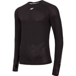 Longsleeve do biegania męski TSMLF200 - głęboka czerń. Bezrękawniki marki 4F. Za 119.99 zł.