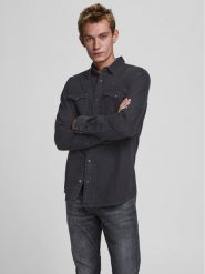 Jack&Jones Koszula Sheridan 12138115 Czarny Slim Fit. Czarne koszule Jack&Jones, m, bez wzorów, z bawełny, bez kołnierzyka, bez ramiączek. Za 169.99 zł.