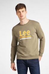 LEE STRIPE SWS MĘSKA BLUZA REGULAR FIT UTILITY GREEN L82OSPNG 112122127. Zielone bluzy Lee, l, bez wzorów, bez kaptura. Za 129.99 zł.