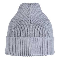 Czapka Unisex Dla Dorosłych Wełna Merino. Szare czapki zimowe Buff, bez wzorów, z wełny. Za 283.99 zł.