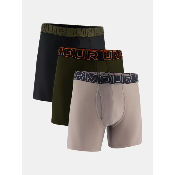 Bokserki męskie Under Armour M Perf Tech 6in Mix Mix, 3-pak. Brązowe bokserki Under Armour, m, bez wzorów, z materiału. Za 244.99 zł.