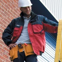 Męska Kurtka Workguard Z Zamkiem Błyskawicznym, Odporna Na Działanie Wody I. Niebieskie kurtki RESULT, l, bez wzorów, z dzianiny, bez kaptura. Za 261.99 zł.