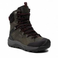 Buty trekkingowe męskie Keen Revel IV High Polar. Czarne buty trekkingowe Keen, bez wzorów, z materiału, za kostkę, bez zapięcia, trekkingowe. Za 868.00 zł.