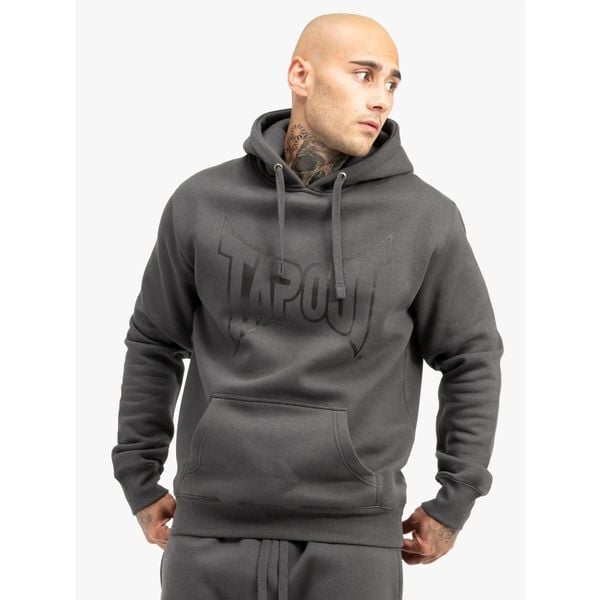 Bluza z kapturem o klasycznym kroju Tapout Basic. Szare bluzy z kapturem TAPOUT, s, bez wzorów, z bawełny, z kapturem. Za 227.50 zł.
