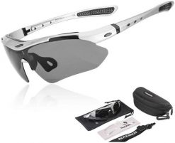 Uniseksowe okulary sportowe z polaryzacją ROCKBROS. Brązowe okulary przeciwsłoneczne ROCKBROS. Za 73.08 zł.