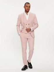 Hugo Garnitur Arti/Hesten 242 50526868 Różowy Extra Slim Fit. Czerwone garnitury Hugo, m, bez wzorów, z bawełny. Za 2,799.00 zł.
