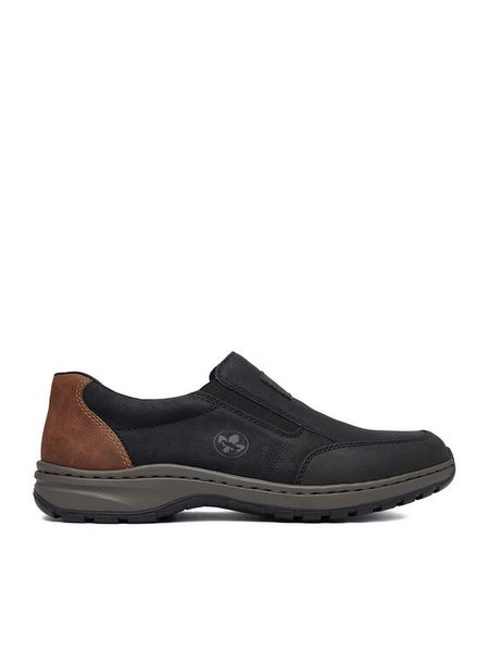 Rieker Półbuty CEO-03354-06 Czarny. Czarne eleganckie półbuty Rieker, bez wzorów, ze skóry, bez obcasa, bez zapięcia. Za 349.99 zł.