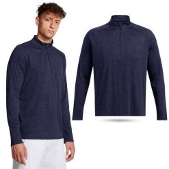 Koszulka męska treningowa Under Armour Tech z długim rękawem. Niebieskie bluzy Under Armour, m, bez wzorów, bez kaptura. W wyprzedaży za 126.99 zł.