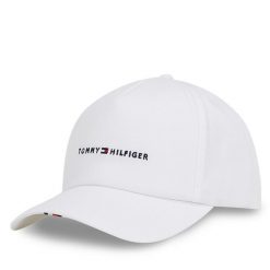 Czapka z daszkiem Tommy Hilfiger. Białe czapki z daszkiem Tommy Hilfiger, bez wzorów. Za 129.99 zł.