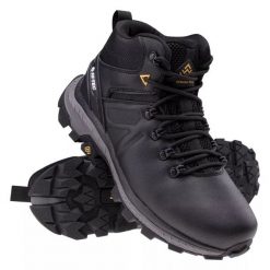 Buty Hi-Tec K2 Thermo Hiker M 92800555299 czarne. Czarne buty turystyczne bez wzorów, z gumy, bez zapięcia, thinsulate. Za 374.31 zł.
