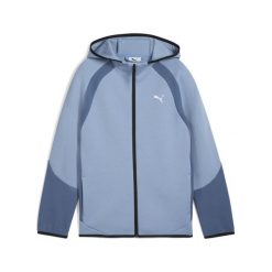 Młodzieżowa bluza Evostripe z kapturem zapinana na suwak PUMA Cool Blue. Niebieskia bluzy z kapturem Puma, m, bez wzorów, z kapturem. Za 239.00 zł.