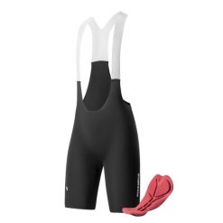 Spodenki kolarskie z szelkami o dopasowanym kroju ROCKBROS. Czarne spodenki rowerowe ROCKBROS, m, bez wzorów, ze skóry, na fitness i siłownię. Za 422.40 zł.