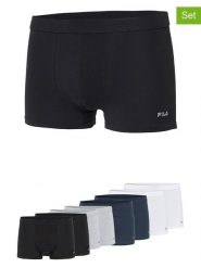 Fila Bokserki (8 par) w kolorze granatowym, czarnym, białym i szarym rozmiar: XL. Białe bokserki Fila, xl, bez wzorów. Za 130.99 zł.