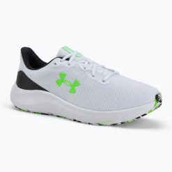Buty do biegania męskie Under Armour Charged Pursuit 4hyper. Białe buty do biegania Under Armour, bez wzorów, bez zapięcia, do biegania. Za 219.99 zł.