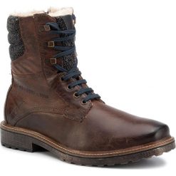 Kozaki BUGATTI - 311-38251-3200-6100 Dark Brown. Brązowe kozaki Bugatti, bez wzorów, z materiału, bez obcasa, bez zapięcia. W wyprzedaży za 339.00 zł.