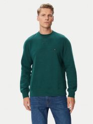 Tommy Hilfiger Bluza Seasonal MW0MW40000 Zielony ciemny Regular Fit. Zielone bluzy Tommy Hilfiger, l, bez wzorów, z bawełny, bez kaptura. Za 409.99 zł.