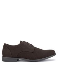 Lanetti Półbuty M16SS025-43 Brązowy. Brązowe eleganckie półbuty Lanetti, bez wzorów, z syntetyku, bez obcasa, bez zapięcia. Za 95.99 zł.