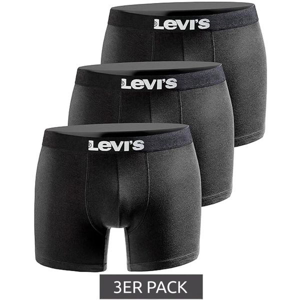 Bokserki majtki męskie Levi's Boxers 3-Pack. Czarne bokserki Levi's®, m, bez wzorów, z gumy. Za 89.89 zł.