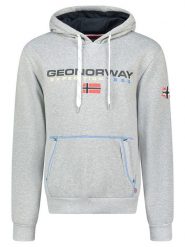Geographical Norway Bluza "Olvier" w kolorze szarym rozmiar: M. Szare bluzy Geographical Norway, m, bez wzorów, z kapturem. Za 141.52 zł.
