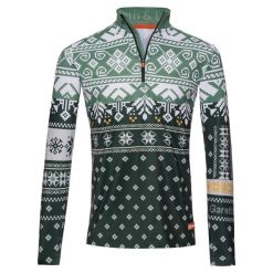 Bluza narciarska Męska Gareth & Lucas Seventy-Eight. Zielone bluzy z polaru GARETH & LUCAS, na zimę, m, bez wzorów, z elastanu, bez kaptura. Za 229.99 zł.