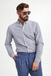 Koszula męska lniana Heli2-W JOOP! JEANS. Koszule JOOP! Jeans, m, bez wzorów, z jeansu, bez kołnierzyka, bez ramiączek. W wyprzedaży za 389.25 zł.