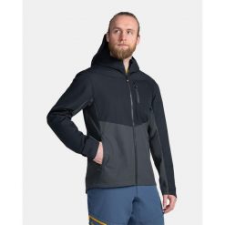 Kurtka outdooroowa męska Kilpi SONNA-M. Czarne kurtki Kilpi, m, bez wzorów, bez kaptura. Za 370.41 zł.