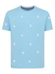 U.S. Polo Assn. Koszulka w kolorze błękitnym rozmiar: 3XL. Niebieskie bezrękawniki U.S. Polo Assn., s, bez wzorów, z bawełny, bez kołnierzyka, bez ramiączek. Za 91.77 zł.