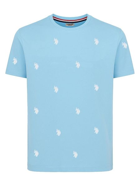 U.S. Polo Assn. Koszulka w kolorze błękitnym rozmiar: XXL. Niebieskie bezrękawniki U.S. Polo Assn., s, bez wzorów, z bawełny, bez kołnierzyka, bez ramiączek. Za 107.86 zł.