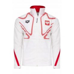 Kurtka Unisex Arena Polish Warm Up Jacket. Białe kurtki Arena, s, bez wzorów, bez kaptura. Za 194.99 zł.