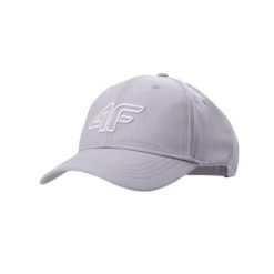 Czapka z daszkiem 4F. Szare czapki z daszkiem 4F, bez wzorów. Za 83.99 zł.
