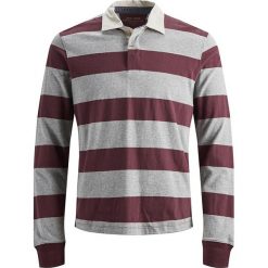 Koszulka polo w kolorze szaro-bordowym. Bezrękawniki marki Jack & Jones. W wyprzedaży za 59.95 zł.