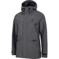 Parka miejska męska KUM206 - szary melanż. Kurtki przeciwdeszczowe marki 4F. W wyprzedaży za 279.99 zł.