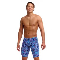Spodenki do pływania Jammery Funky Trunks Blue Bits. Niebieskie odzież kąpielowa Funky Trunks, m, bez wzorów, sportowe. Za 219.00 zł.