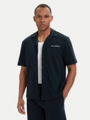 KARL LAGERFELD Koszula B2M46063 Granatowy Slim Fit. Niebieskie koszule KARL LAGERFELD, l, bez wzorów, z bawełny, bez kołnierzyka, bez ramiączek. Za 429.99 zł.