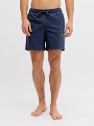 Jack & Jones Szorty kąpielowe "Maui" w kolorze granatowym rozmiar: L. Niebieskie kąpielówki Jack & Jones, l, bez wzorów, z materiału. Za 83.42 zł.