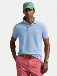 Polo Ralph Lauren Polo 710938137012 Błękitny Slim Fit. Niebieskie koszulki polo Polo Ralph Lauren, m, bez wzorów, z bawełny, bez kołnierzyka, bez ramiączek. Za 759.99 zł.