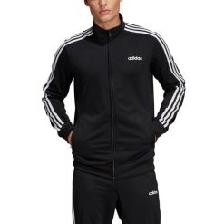 Bluza męska adidas Essentials 3 Stripes Tricot TT czarna DQ3070. Białe bluzy bez kaptura Adidas, m, bez wzorów, z materiału, bez kaptura. Za 213.90 zł.