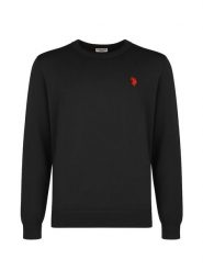 U.S. Polo Assn. Sweter w kolorze czarnym rozmiar: S. Czarne swetry nierozpinane U.S. Polo Assn., s, bez wzorów, z bawełny, bez kołnierzyka, bez ramiączek. Za 135.45 zł.