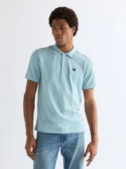 MESKA KOSZULKA WRANGLER POLO SHIRT FORGET ME NOT 112378001. Koszulki polo sportowe Wrangler, m, bez wzorów, bez kołnierzyka, bez ramiączek. Za 99.99 zł.