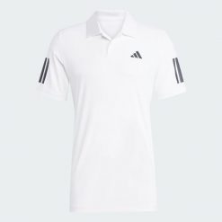 Koszulka Club Tennis 3-Stripes Polo. Białe koszulki polo Adidas, m, bez wzorów, z materiału, bez kołnierzyka, bez ramiączek, tenisowe. Za 199.00 zł.
