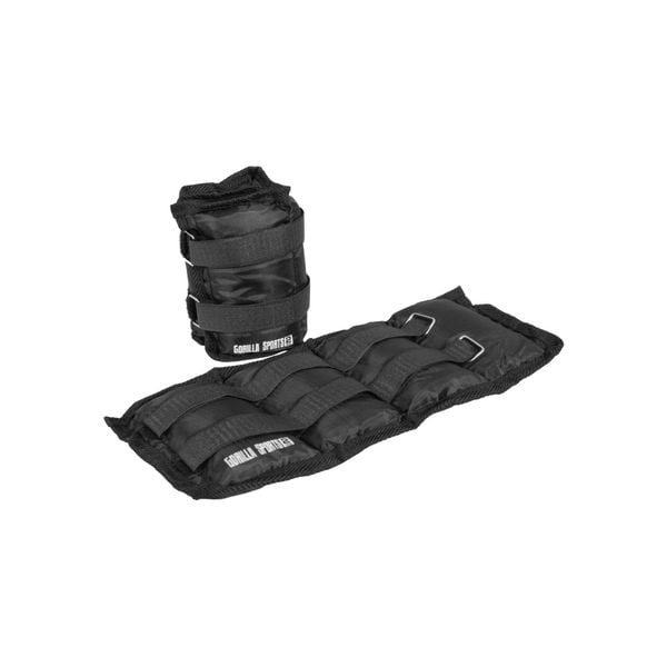 Obciążniki od 0,5 do 5 kg na kostki i nadgarstki na ręce Gorilla Sports. Czarne piżamy GORILLA SPORTS, uniwersalny, bez wzorów, z materiału, bez ramiączek. Za 59.99 zł.