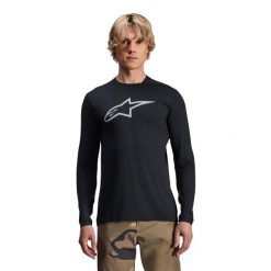 Dżersej z długim rękawem Alpinestars A-Dura Astar. Czarne bluzy Alpinestars, bez wzorów, z dżerseju, bez kaptura. Za 341.00 zł.