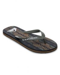 Klapki dla Mężczyzn MOLOKAI ART Zielony. Zielone klapki Quiksilver, z gumy. Za 66.49 zł.