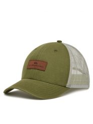 Quiksilver Czapka z daszkiem Down The Hatch AQYHA05096 Zielony. Zielone czapki z daszkiem Quiksilver, bez wzorów, z materiału. Za 99.99 zł.