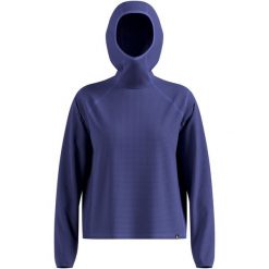 Bluza z kapturem Odlo Mid layer hoody CUBIC. Niebieskie bluzy z kapturem ODLO, m, bez wzorów, z kapturem. Za 319.99 zł.