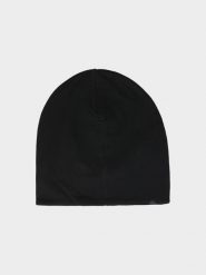 4F Czapka beanie uniseks - czarna Uniwersalny. Czarne czapki zimowe 4F, bez wzorów, z bawełny. W wyprzedaży za 29.99 zł.