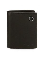 Pepe Jeans Skórzany portfel "Badge" w kolorze czarnym - 8,5 x 10,5 x 1 cm rozmiar: onesize. Czarne portfele Pepe Jeans, bez wzorów, z jeansu. Za 119.12 zł.